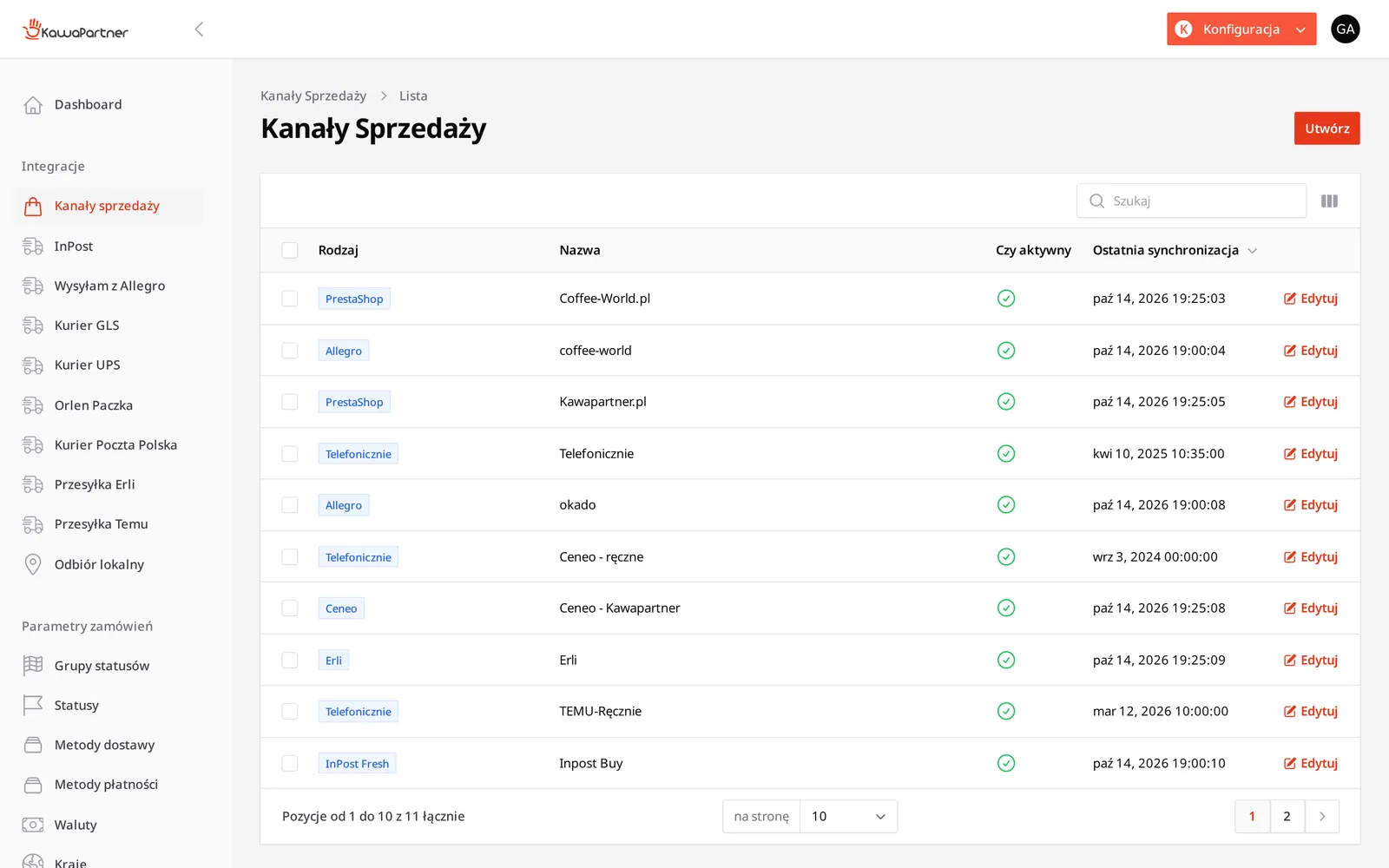Sales channels – ERP Kawapartner
