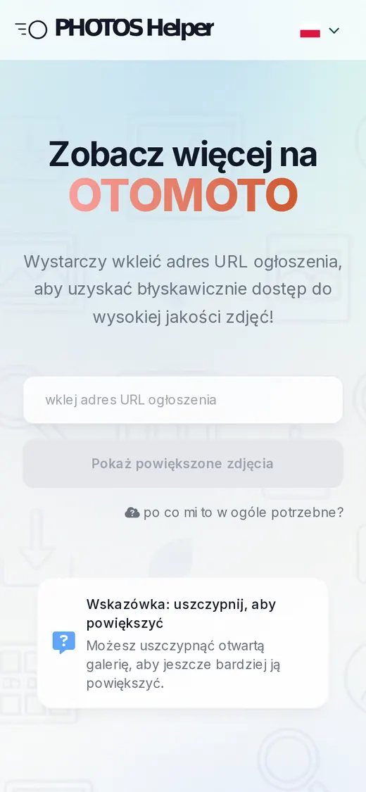 Mobile version of PHOTOS Helper