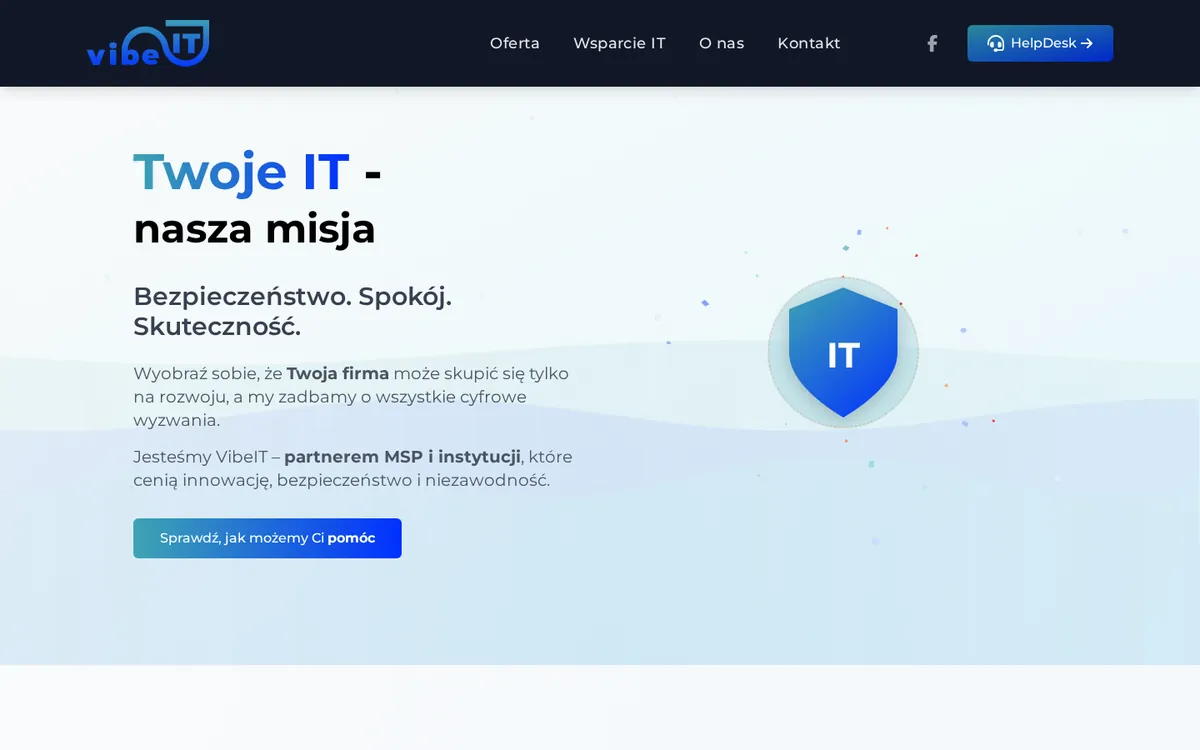 Preview of VibeIT website